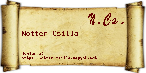 Notter Csilla névjegykártya